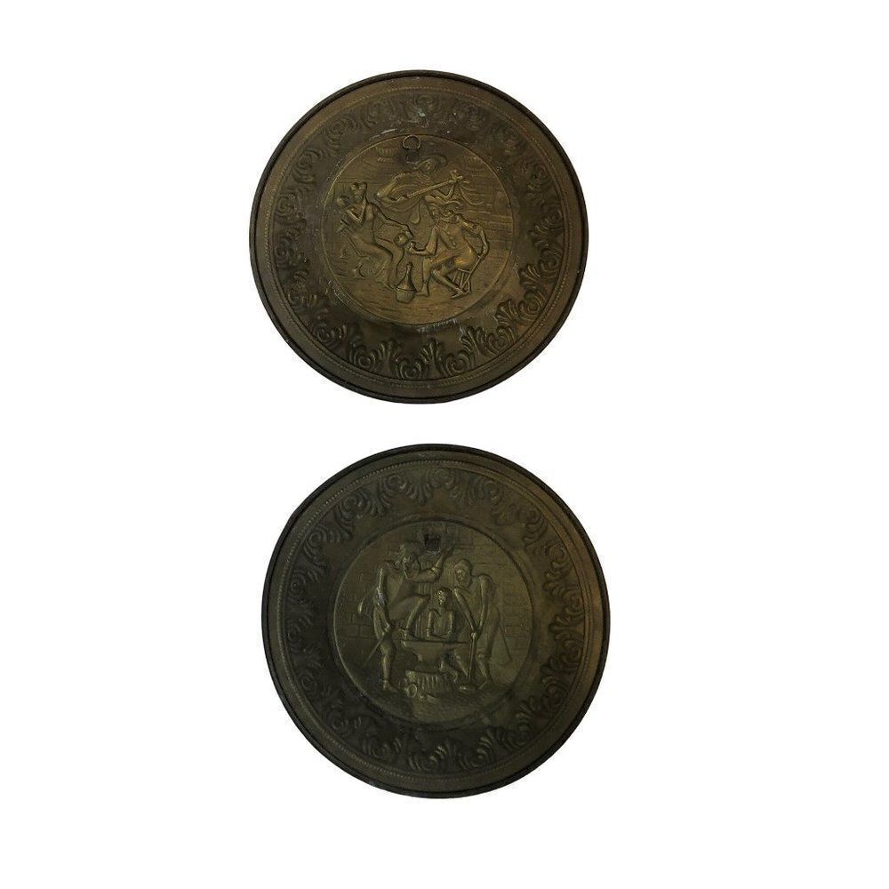 ELPEC Brassware of Distinction Vintage Soldered Brass Pitcher Plates - Picture 12 of 16